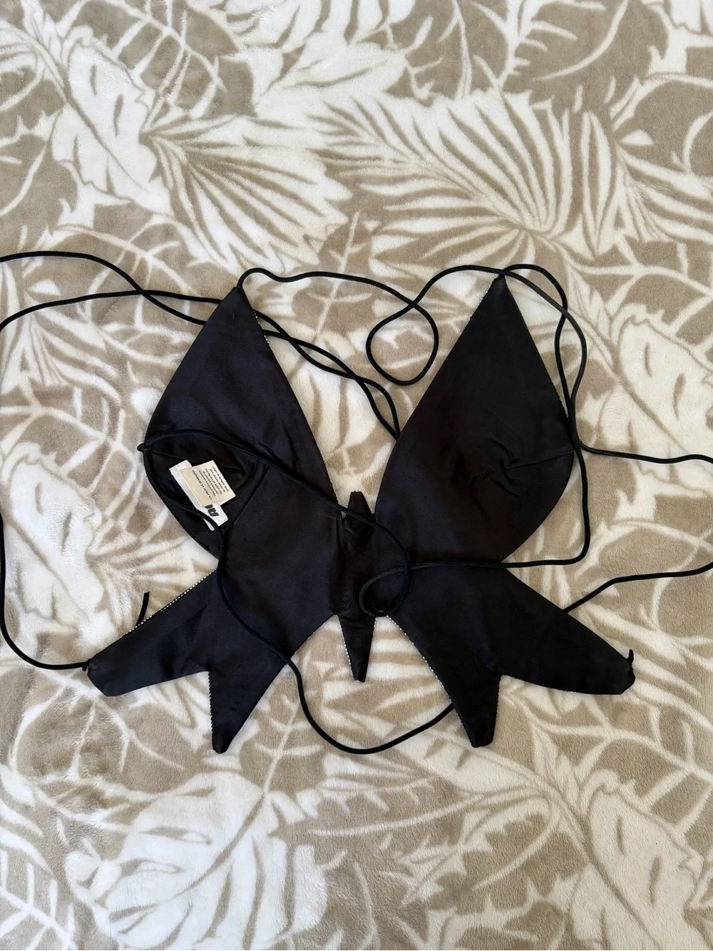 Black Butterfly Appliqué with Silver Embellishment 🦋